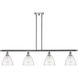 Ballston Ballston Dome LED 48 inch Polished Chrome Island Light Ceiling Light in Seedy Glass