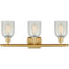 Ballston Caledonia LED 26 inch Satin Gold Bath Vanity Light Wall Light in Mouchette Glass, Ballston