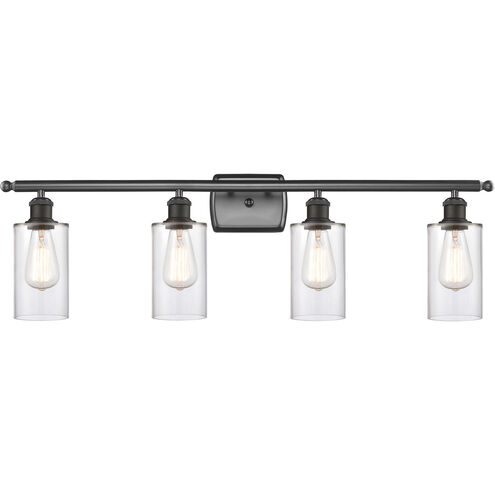 Ballston Clymer LED 36 inch Oil Rubbed Bronze Bath Vanity Light Wall Light in Clear Glass, Ballston