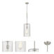 Wexford 1 Light 8 inch Brushed Satin Nickel Mini Pendant Ceiling Light in Clear Basket Weave Glass