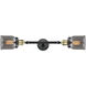 Franklin Restoration Small Bell LED 5 inch Black Antique Brass Bath Vanity Light Wall Light in Plated Smoke Glass, Franklin Restoration