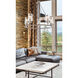 Mila 5 Light 29 inch Black Satin Nickel Chandelier Ceiling Light in Clear Glass