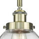 Beacon 3 Light 17.75 inch Antique Brass Flush Mount Ceiling Light in Clear