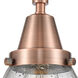 Franklin Restoration X-Large Cone 1 Light 12 inch Antique Copper Flush Mount Ceiling Light in Seedy Glass