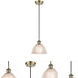 Ballston Arietta LED 8 inch Antique Brass Mini Pendant Ceiling Light in Black Textured, Ballston