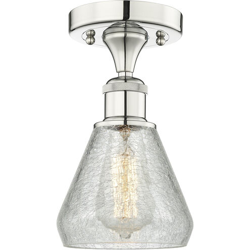 Conesus 1 Light 6 inch Polished Nickel Flush Mount Ceiling Light