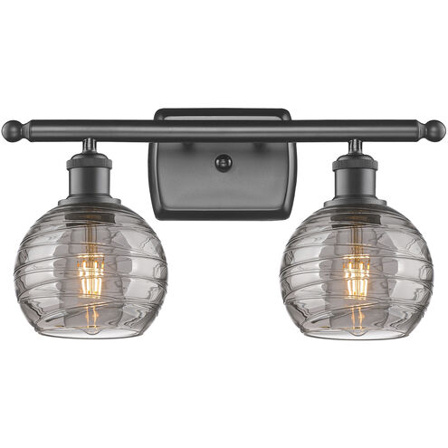 Ballston Small Deco Swirl 2 Light 16 inch Oil Rubbed Bronze Bath Vanity Light Wall Light, Ballston