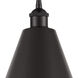 Edison Cone LED 8 inch Matte Black Mini Pendant Ceiling Light