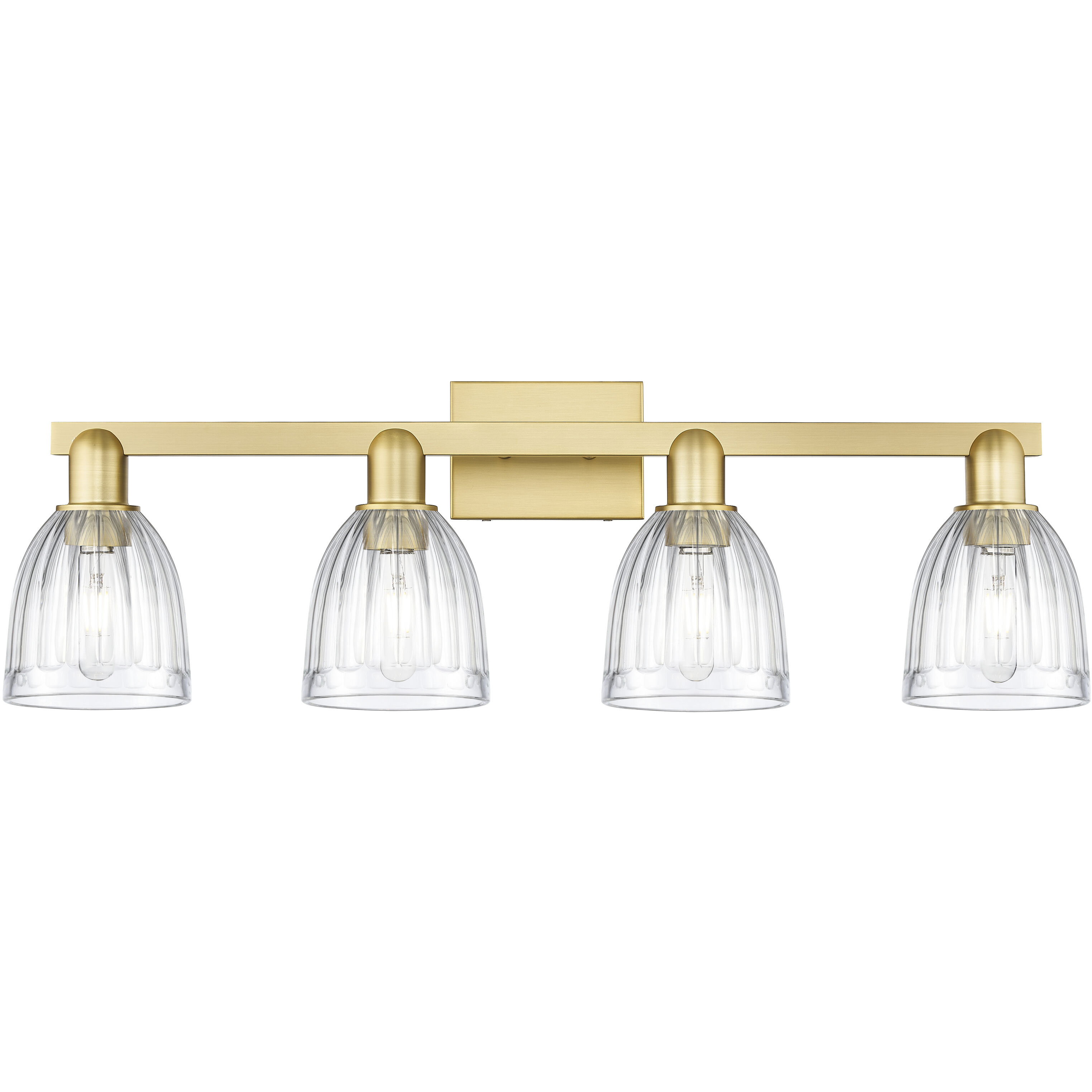 Arcadia Brookfield 4 Light 32.75 inch Satin Gold Bath Vanity Light Wall Light