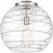 Ballston Athens Deco Swirl LED 15.75 inch Polished Chrome Statement Pendant Ceiling Light in Clear Deco Swirl
