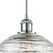 Ballston Large Deco Swirl LED 10 inch Polished Chrome Mini Pendant Ceiling Light in Silver, Ballston