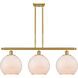 Ballston Large Farmhouse Chicken Wire 3 Light 36 inch Satin Gold Island Light Ceiling Light, Ballston