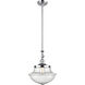 Franklin Restoration Oxford 1 Light 12 inch Polished Chrome Mini Pendant Ceiling Light in Incandescent, Seedy, Franklin Restoration