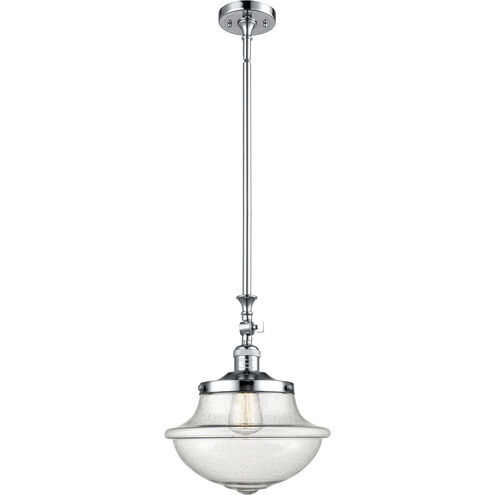 Franklin Restoration Oxford 1 Light 12 inch Polished Chrome Mini Pendant Ceiling Light in Incandescent, Seedy, Franklin Restoration