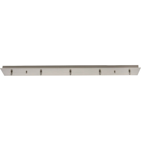 Custom Cord Satin Nickel Multi Port Canopy, Rectangular