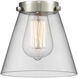 Nouveau 2 Cone LED 6.25 inch Antique Copper Mini Pendant Ceiling Light in Clear