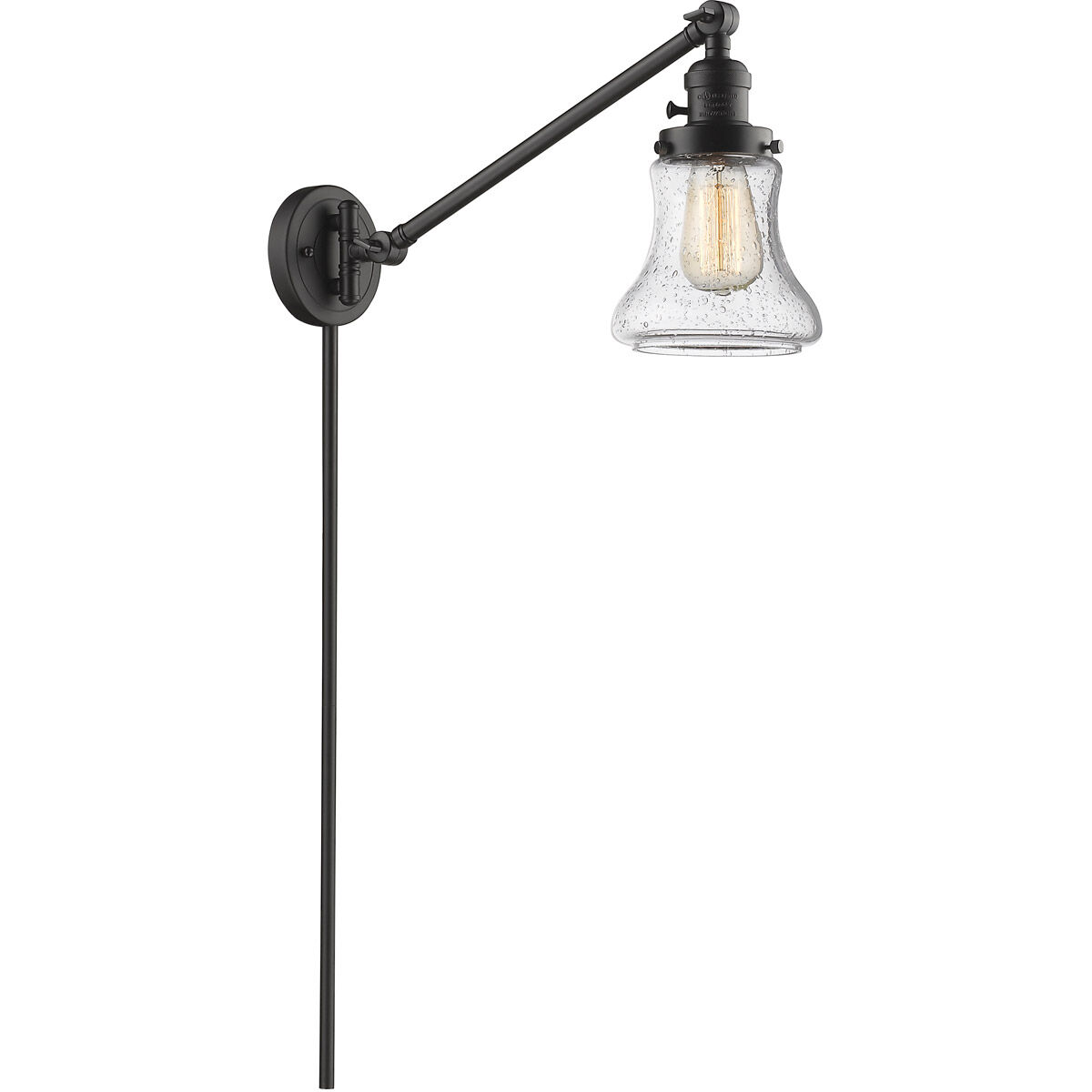 Bellmont 35 inch 3.50 watt Oil Rubbed Bronze Swing Arm Wall Light, Franklin Restoration