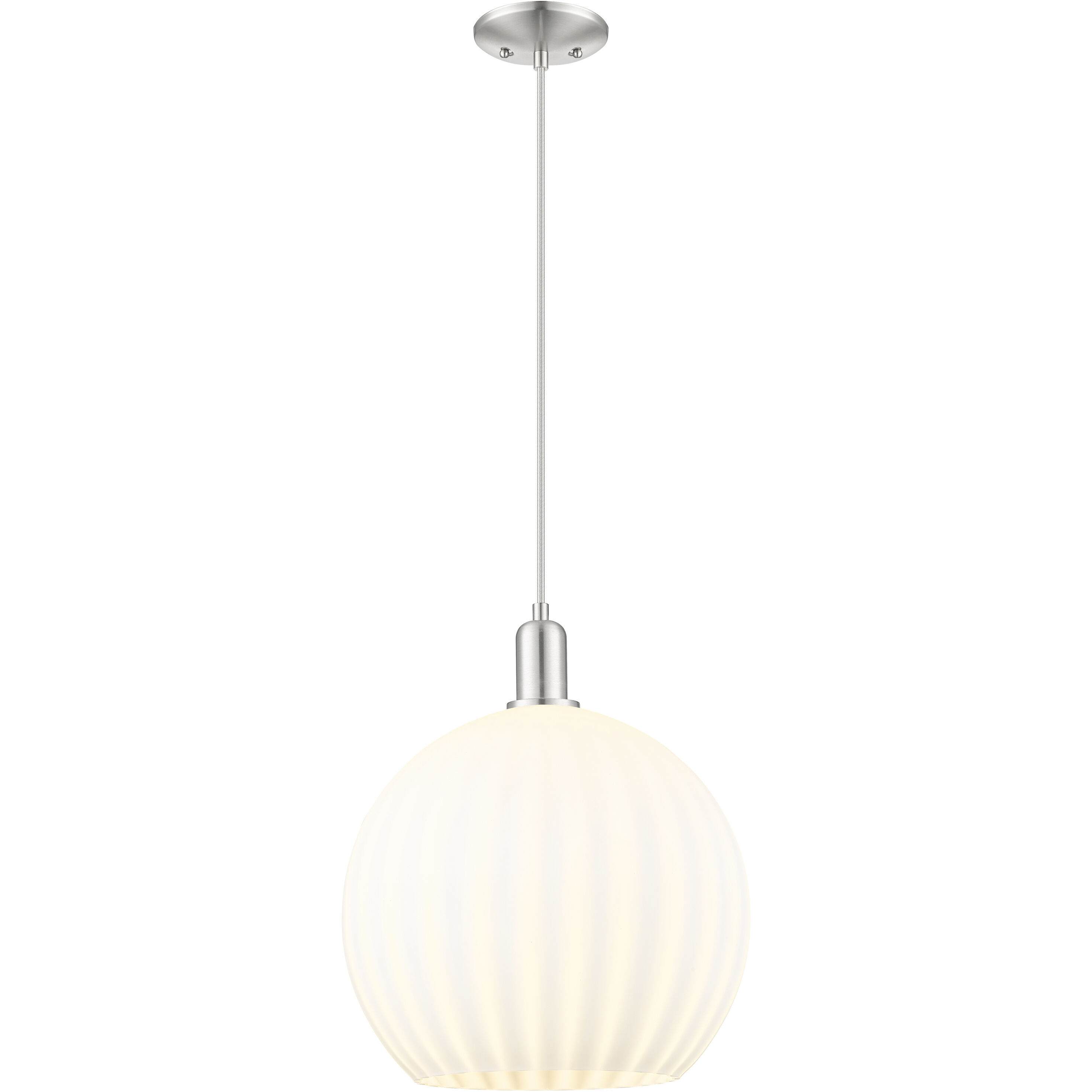 Arcadia White Venetian 1 Light 13.75 inch Mini Pendant