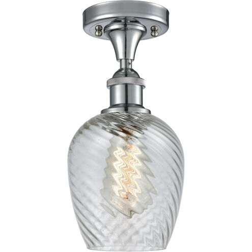 Ballston Salina 1 Light 5 inch Polished Chrome Semi-Flush Mount Ceiling Light, Ballston