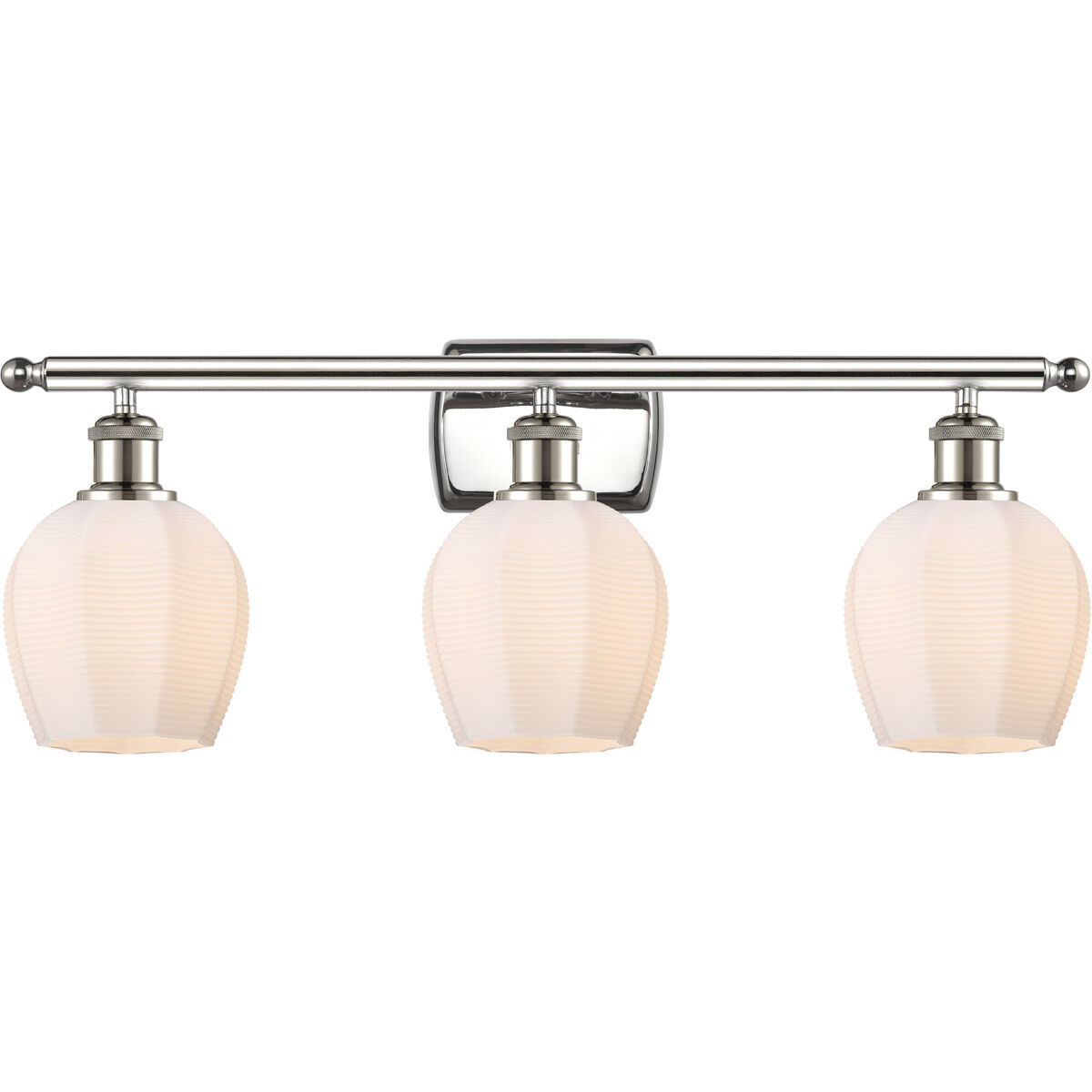 Ballston Norfolk LED 25.75 inch Polished Nickel Bath Vanity Light Wall Light in Matte White Glass