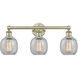 Belfast 3 Light 24 inch Antique Brass Bath Vanity Light Wall Light in Clear Crackle