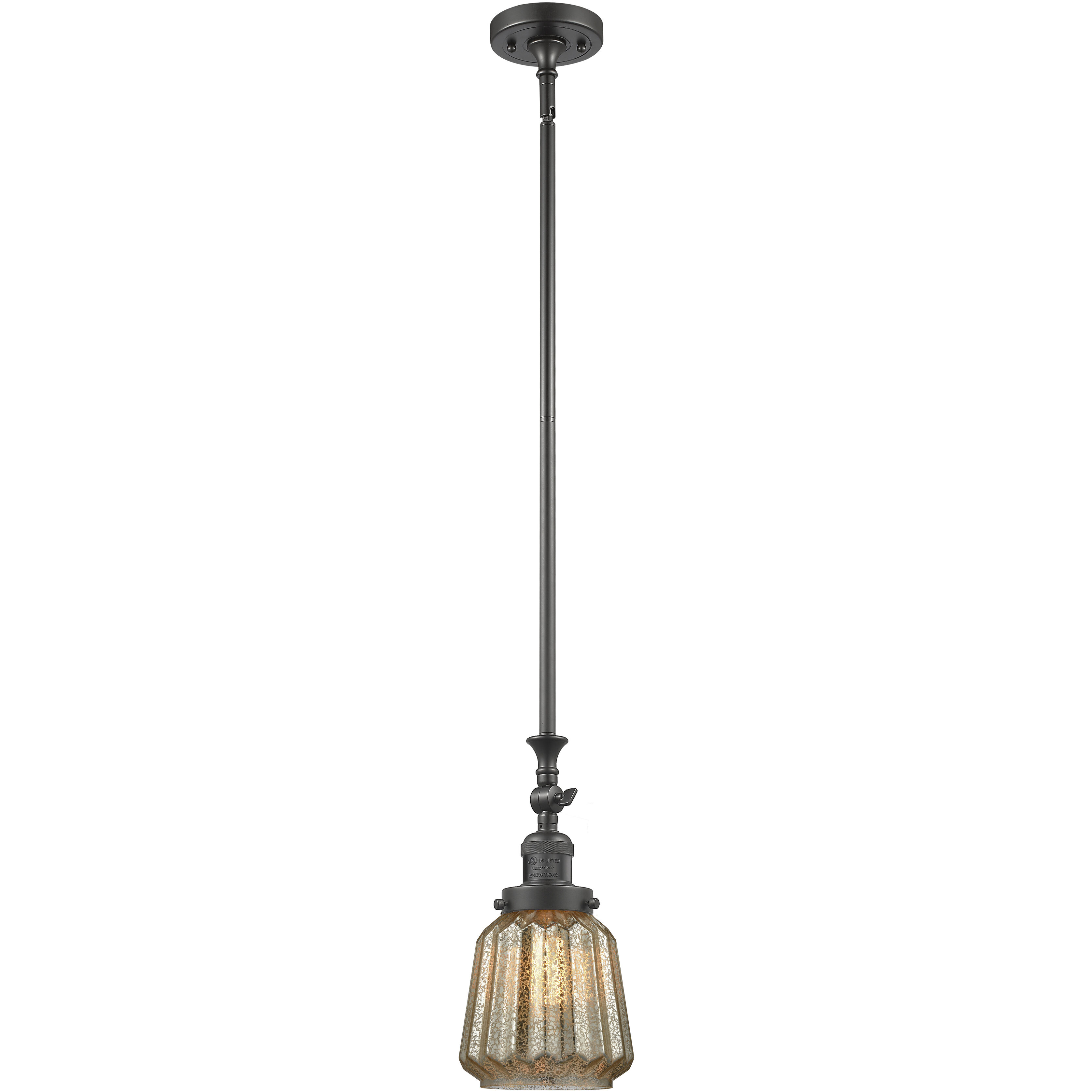 Franklin Restoration Chatham LED 6 inch Oil Rubbed Bronze Mini Pendant Ceiling Light in Mercury, Franklin Restoration