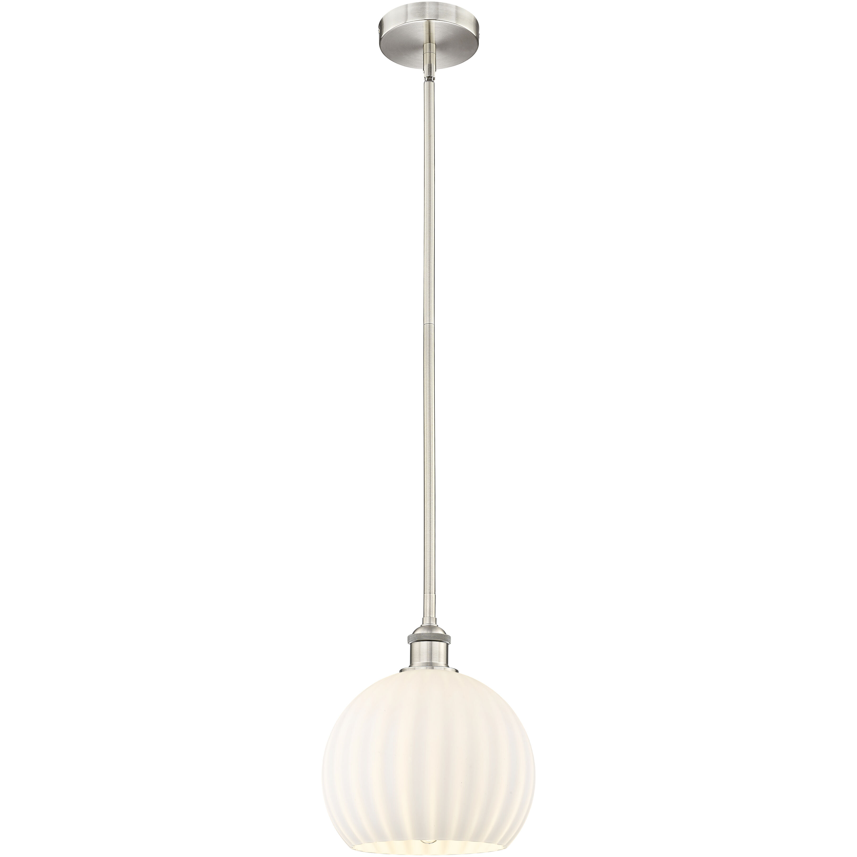 Edison White Venetian 1 Light 10.00 inch Mini Pendant