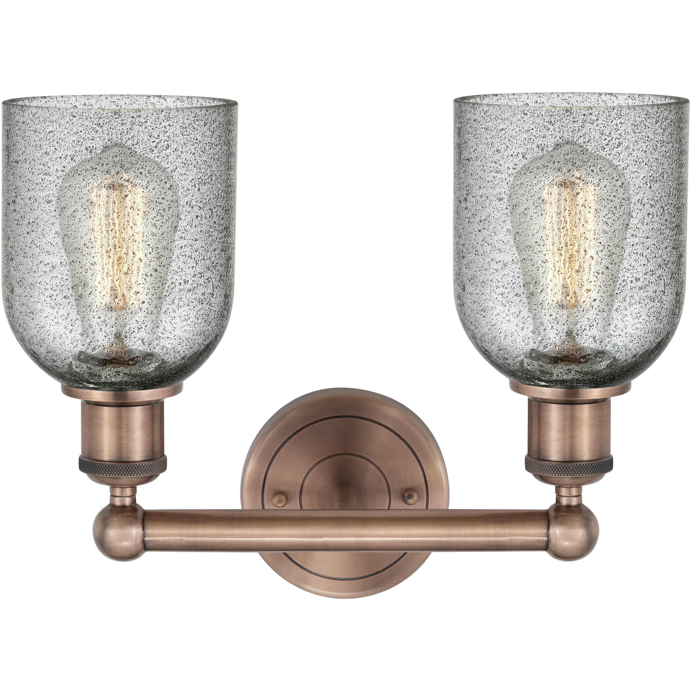 Caledonia 2 Light 14 inch Antique Copper Bath Vanity Light Wall Light in Charcoal
