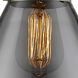 Ballston X-Large Cone 1 Light 8 inch Polished Nickel Semi-Flush Mount Ceiling Light in Light Smoke Glass