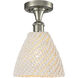 Edison Bristol Natural 1 Light 7.50 inch Semi-Flush Mount