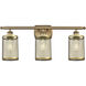 Nestbrook 3 Light 26 inch Brushed Brass Bath Vanity Light Wall Light