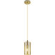 Downtown Urban Crown Point 1 Light 4.5 inch Brushed Brass Pendant Ceiling Light in Mercury