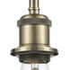 Ballston Bare Bulb 1 Light 5 inch Antique Brass Pendant Ceiling Light in Incandescent, No Shade, Ballston