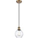 Ballston Small Waverly 1 Light 6 inch Brushed Brass Mini Pendant Ceiling Light, Ballston