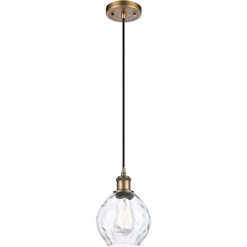 Ballston Small Waverly 1 Light 6 inch Brushed Brass Mini Pendant Ceiling Light, Ballston
