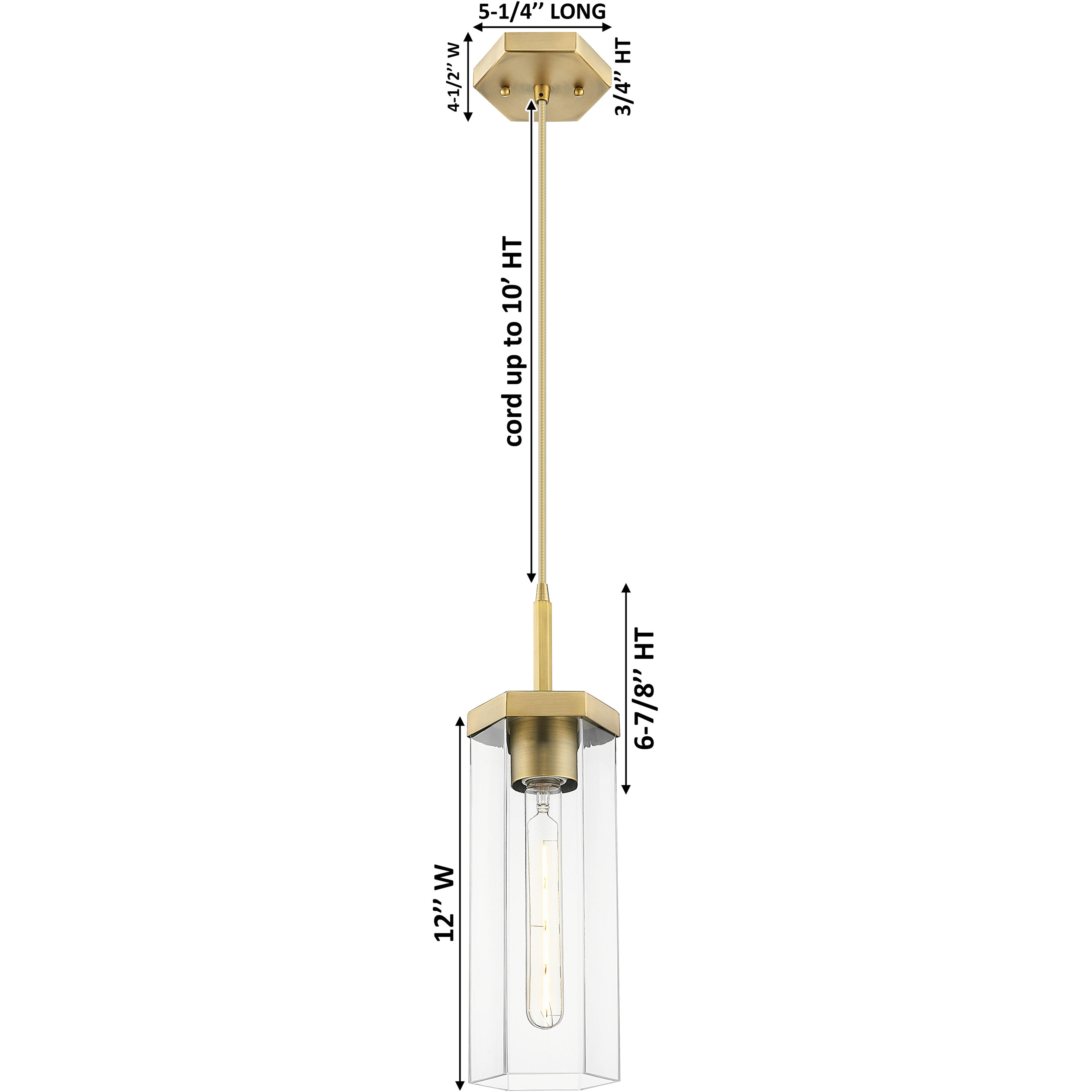 Downtown Urban Blakeley 1 Light 5 inch Polished Nickel Pendant Ceiling Light in Light Smoke Glass