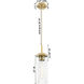Downtown Urban Blakeley 1 Light 5 inch Brushed Brass Pendant Ceiling Light in Matte White