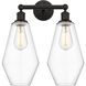 Cindyrella 2 Light 16 inch Oil Rubbed Bronze Bath Vanity Light Wall Light in Clear Glass