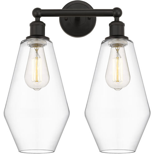 Cindyrella 2 Light 16 inch Oil Rubbed Bronze Bath Vanity Light Wall Light in Clear Glass