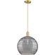 Arcadia Athens Deco Swirl 1 Light 13.75 inch Champagne Bronze Mini Pendant Ceiling Light