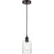 Edison Hadley LED 4.5 inch Oil Rubbed Bronze Mini Pendant Ceiling Light in Clear Glass