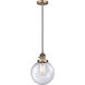 Franklin Restoration Beacon LED 8 inch Brushed Brass Mini Pendant Ceiling Light in Seedy