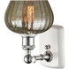 Ballston Fenton LED 7 inch White and Polished Chrome Sconce Wall Light in Mercury Glass, Ballston
