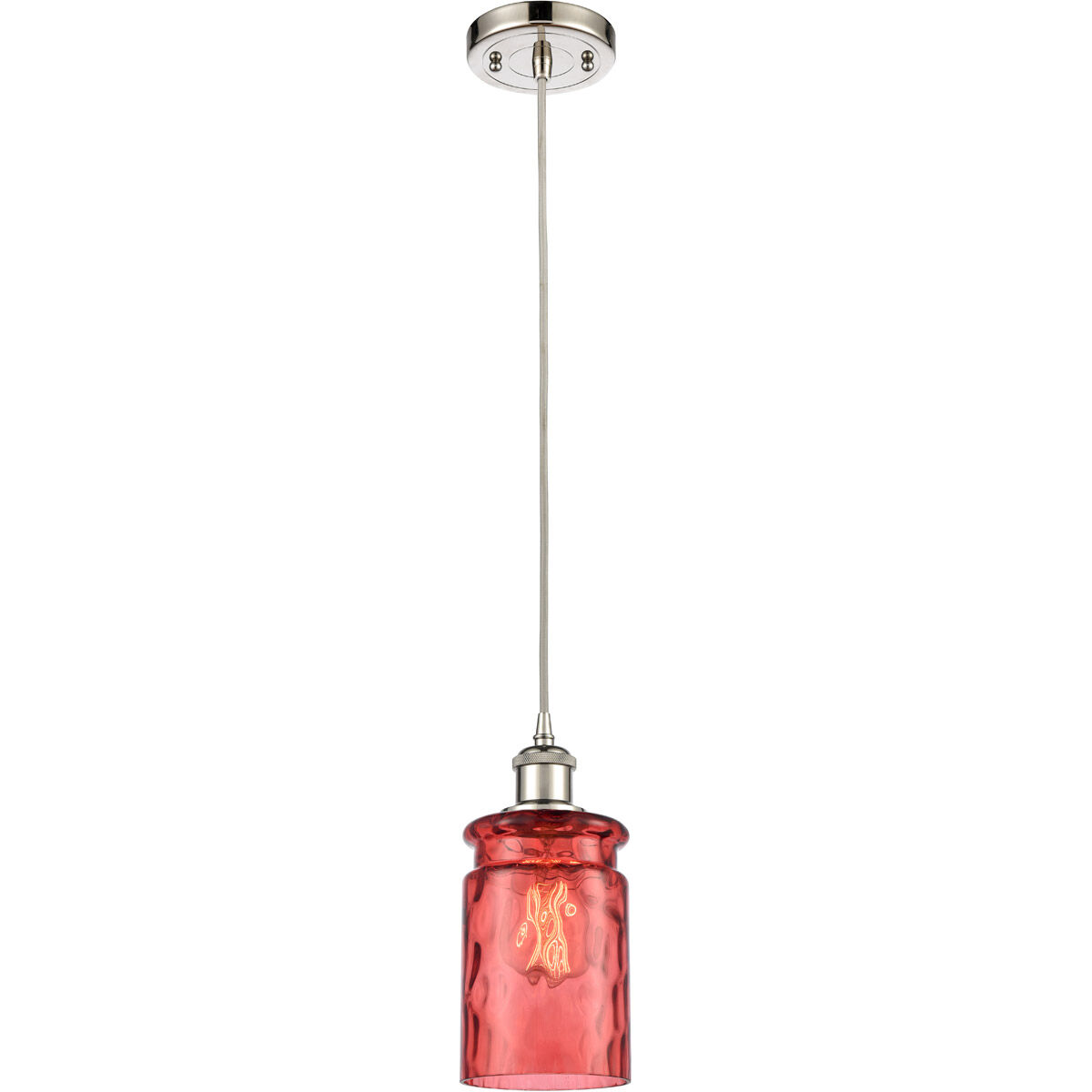 Ballston Candor LED 4.75 inch Polished Nickel Mini Pendant Ceiling Light, Ballston