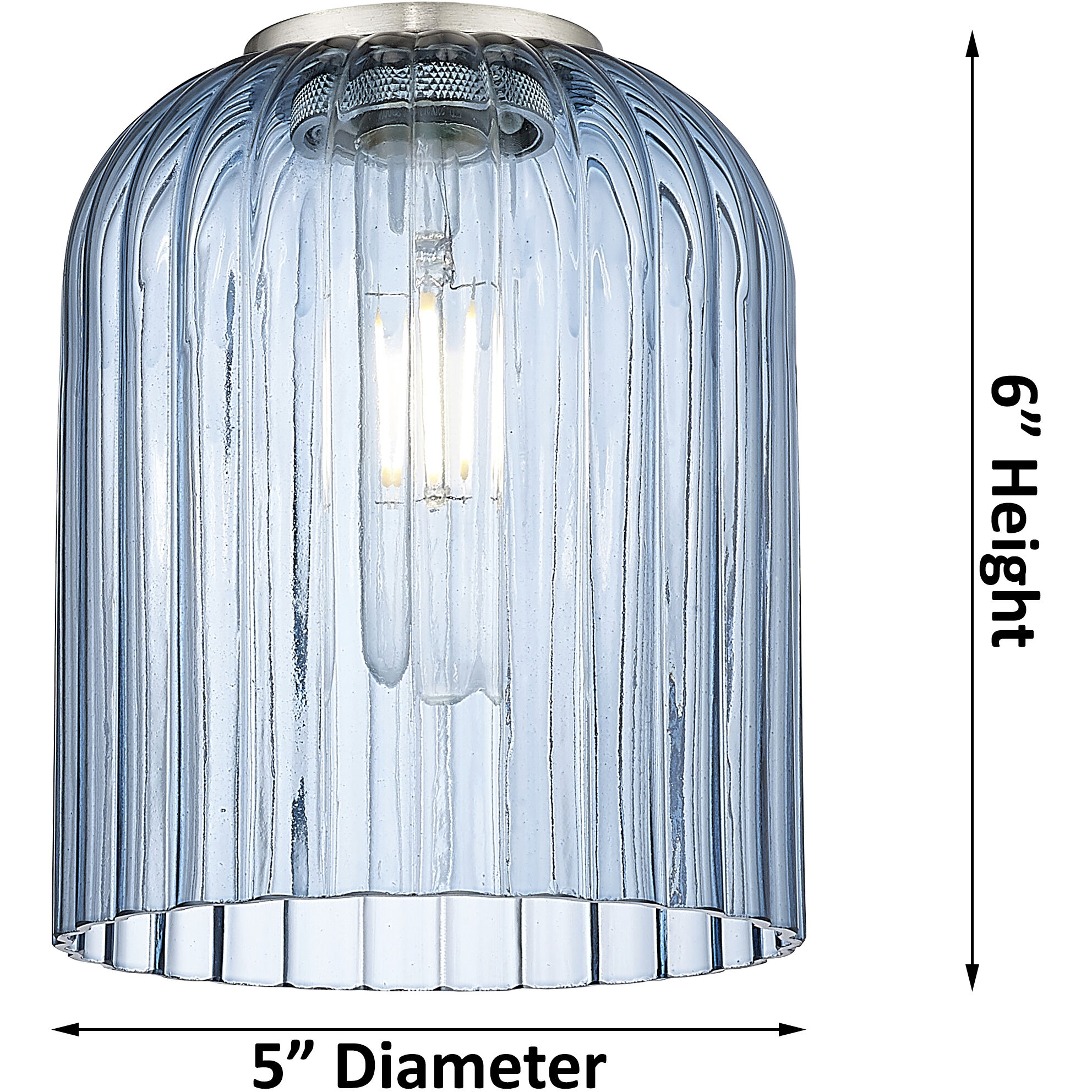 Bridal Veil 1 Light 5 inch Brushed Satin Nickel Mini Pendant Ceiling Light in Gloss White Glass