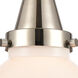 Franklin Restoration Olean 1 Light 6.75 inch Polished Nickel Flush Mount Ceiling Light in Matte White Glass