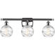 Ballston Small Deco Swirl 3 Light 26 inch Polished Chrome Bath Vanity Light Wall Light, Ballston