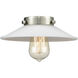 Franklin Restoration Halophane LED 8.5 inch Polished Nickel Mini Pendant Ceiling Light in Matte White Halophane Glass, Franklin Restoration