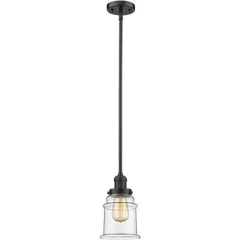 Franklin Restoration Canton 1 Light 6.5 inch Oil Rubbed Bronze Mini Pendant Ceiling Light in Incandescent, Clear, Franklin Restoration