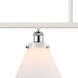 Ballston Large Cone LED 48 inch White and Polished Chrome Island Light Ceiling Light in Matte White Glass